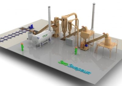 Комплект оборудования для производства древесной муки мощностью 0.5 т/час «Макси»