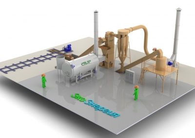 Комплект оборудования для производства древесной муки мощностью 0.5 т/час «Миди»
