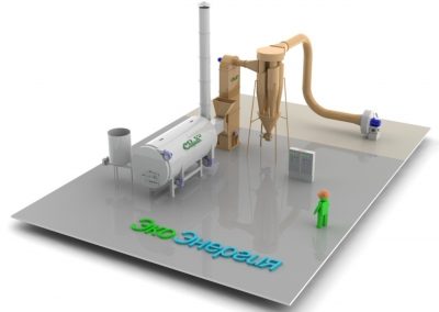 Комплект оборудования для производства древесной муки мощностью 0.5 т/час «Мини»